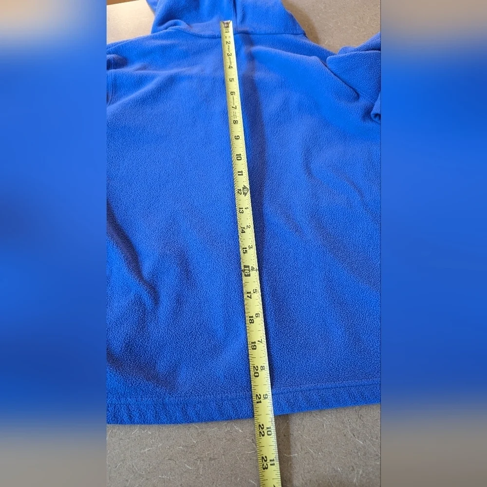 LL Bean Girls Cornflower Blue Fleece Warmup Suit Top 14/16 Pants 12 EUC